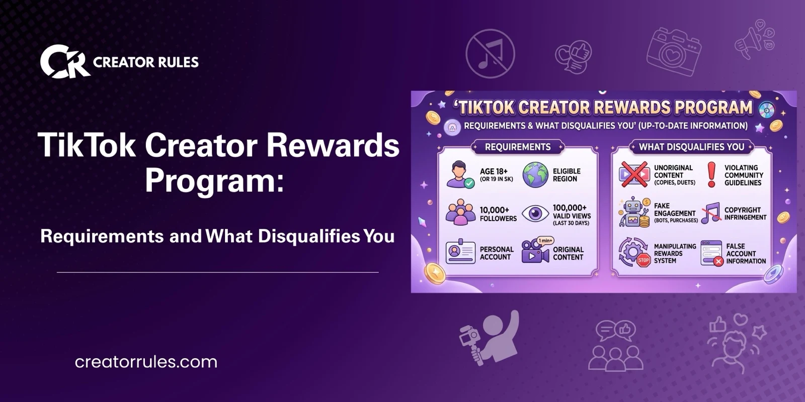 TikTok Creator Rewards Program requirements and what disqualifies you
